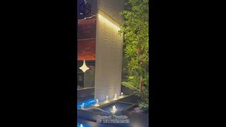 Binnentoepassing Watergordijn met verlichting