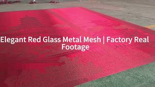 Real-shot fabrieksvideo van elegant rood glazen metalen gaas