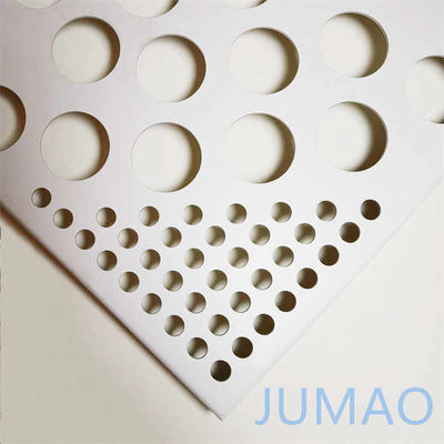 Wit geperforeerd metaalscherm Staalplaat Plafond Aluminium legering Ronde gaten