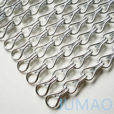 Door Chain Link Zaan Gordijnen Aluminium Chain Link Fly Screens ODM