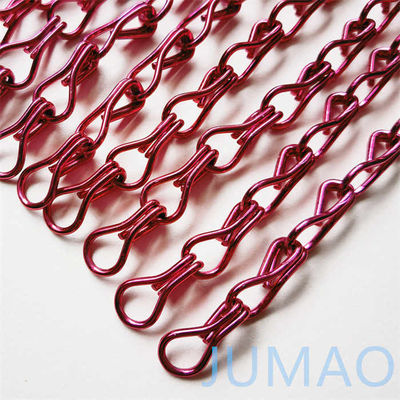 Gekrompen zaal metalen keten schakel gordijnen vliegschermen op maat