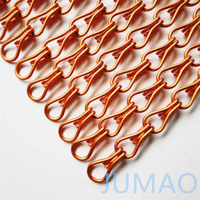 Commerciële oranje keten link vlieg gordijn hek golvend venster scherm