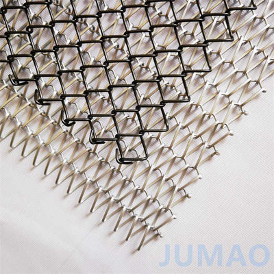 Diamant Mesh Metalen Gordijn Ruimte Divider Jumao Sprial Decoratieve Metalen Draperies