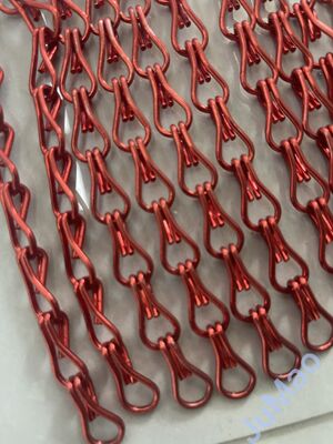 Lichte aluminium metalen keten scharnieren gordijnen vliegscherm gebogen Andulated