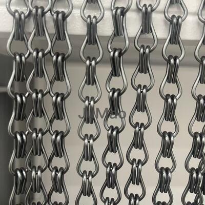 Aluminium keten gordijnen Metalen keten link gordijnen Temperatuurweerstand Minus 40 tot 200 graden Celsius Ontworpen om de ruimte te passen