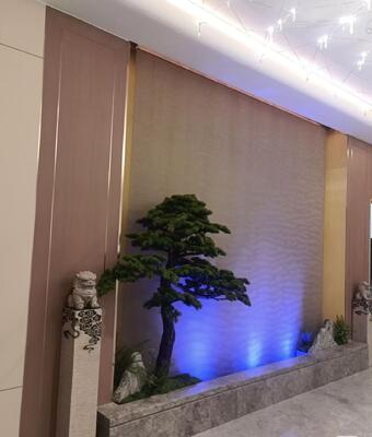 Decoratief roestvrij staal watergordijn Uniforme waterstroom LED omgevingslichten Ruimteverdeler
