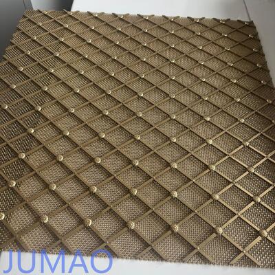 Nieuw Patroon Decoratieve Geweven Metalen Gaas Op Maat Grote Kleur Voor Wandkast Ruimteverdeler